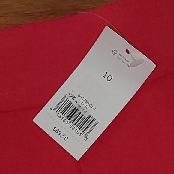 Banana Republic Skirt Womens 10 Kick Flare Pink Knee Length fluted lined NWT $90 - Picture 3 of 5